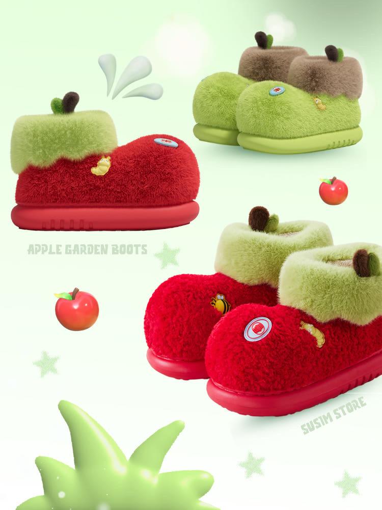 수심 Apple Garden Boots 애플 가든 부츠 EVA 겨울 털 신발