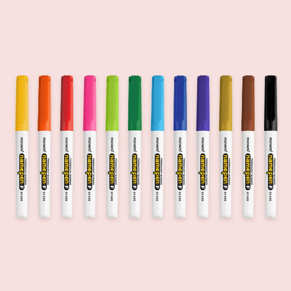 [모나미] 네임펜 F(FINE) 12색 - 중간 글씨용