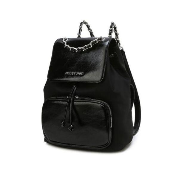 갤러리아 JABA4F144 코코체인 블랙 실버 장식 나일론 체인 백팩