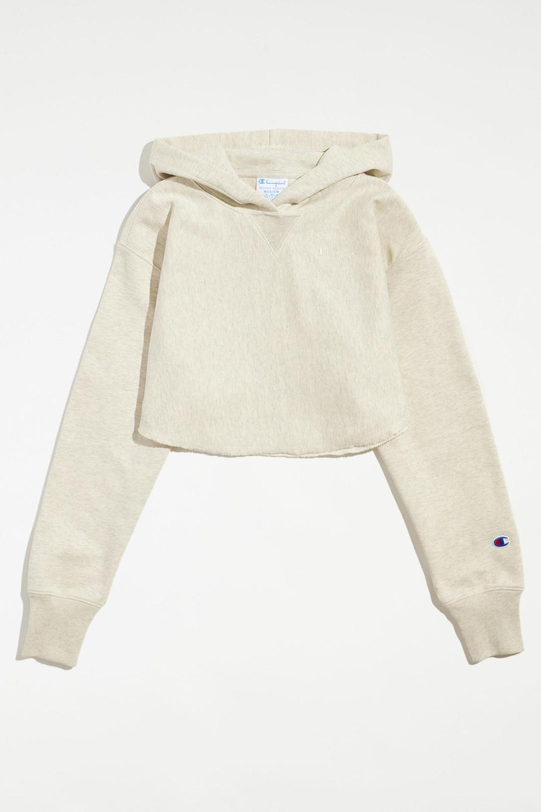 챔피언 리버스 위브 프렌치 테리 크롭 후디 스웨트셔츠