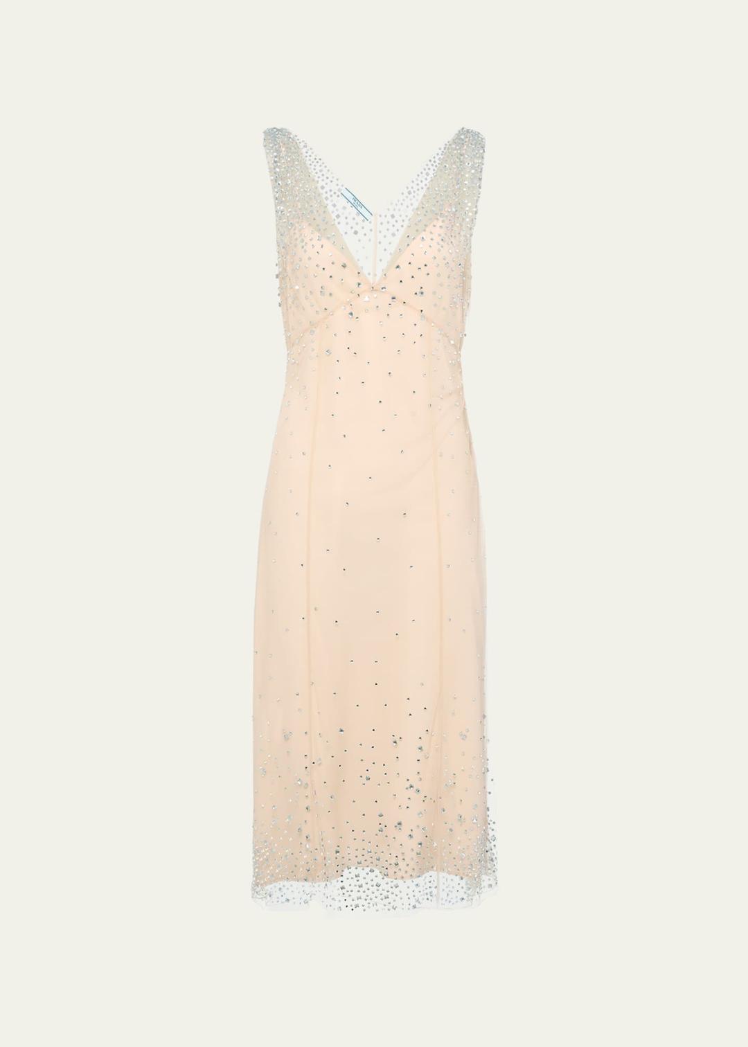 Crystal Tulle Midi Dress