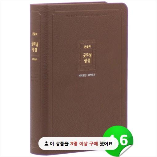 개역개정 큰글자굿모닝성경 21C찬송가 - 중(무지퍼 다크브라운) 아가페 성경책