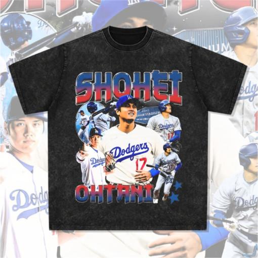 오타니 쇼헤이 MLB 메이저리그 LA 다저스 프린트 티셔츠 반팔 긴팔 빈티지