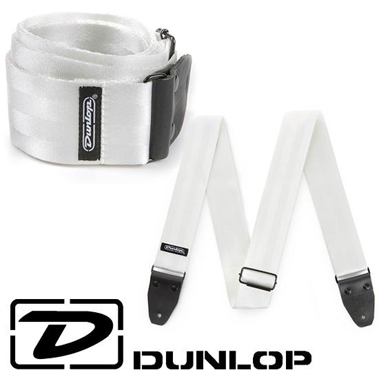 [Dunlop] Deluxe Seatbelt Strap - White, 화이트 컬러 (안전벨트 재질 스트랩)