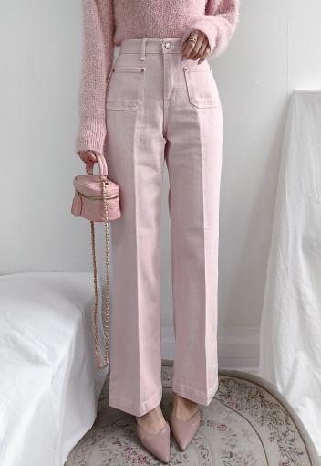 [무배라지까지출시] 인디핑크 데님 코튼면팬츠(3col)