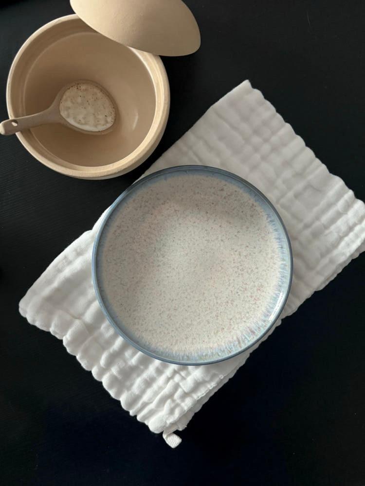 스카이 블루 원형 접시 그릇 사이드 플레이팅 앞접시