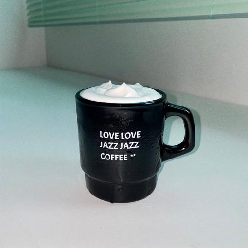 LOVE JAZZ COFFEE 블랙 밀크글라스