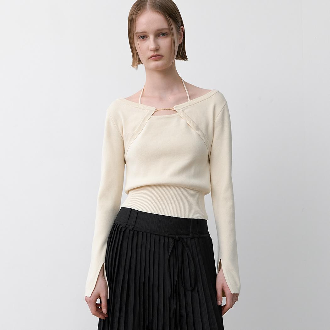 (T-7034)NOEL BOLERO SHORT KNIT