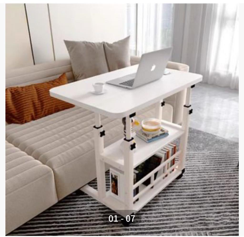 높이조절 이동식 사이드 테이블 1인 간이 책상