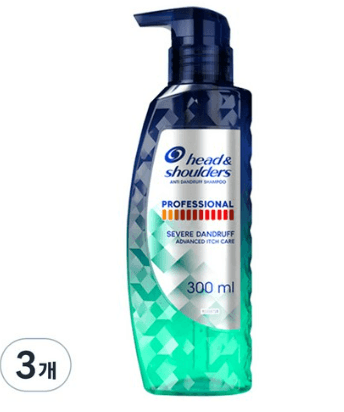 헤드앤숄더 프로페셔널 가려운 두피 케어 샴푸, 300ml, 3개 - 샴푸 | 쿠팡