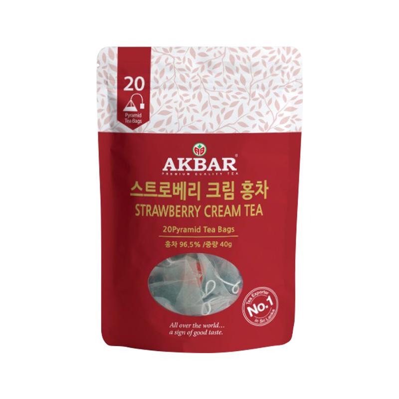 아크바 스트로베리 크림 홍차 피라미드 삼각 20티백