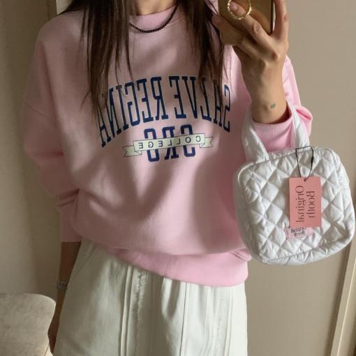 (아이당일) 스터닝 레지나 맨투맨 오버핏 티셔츠