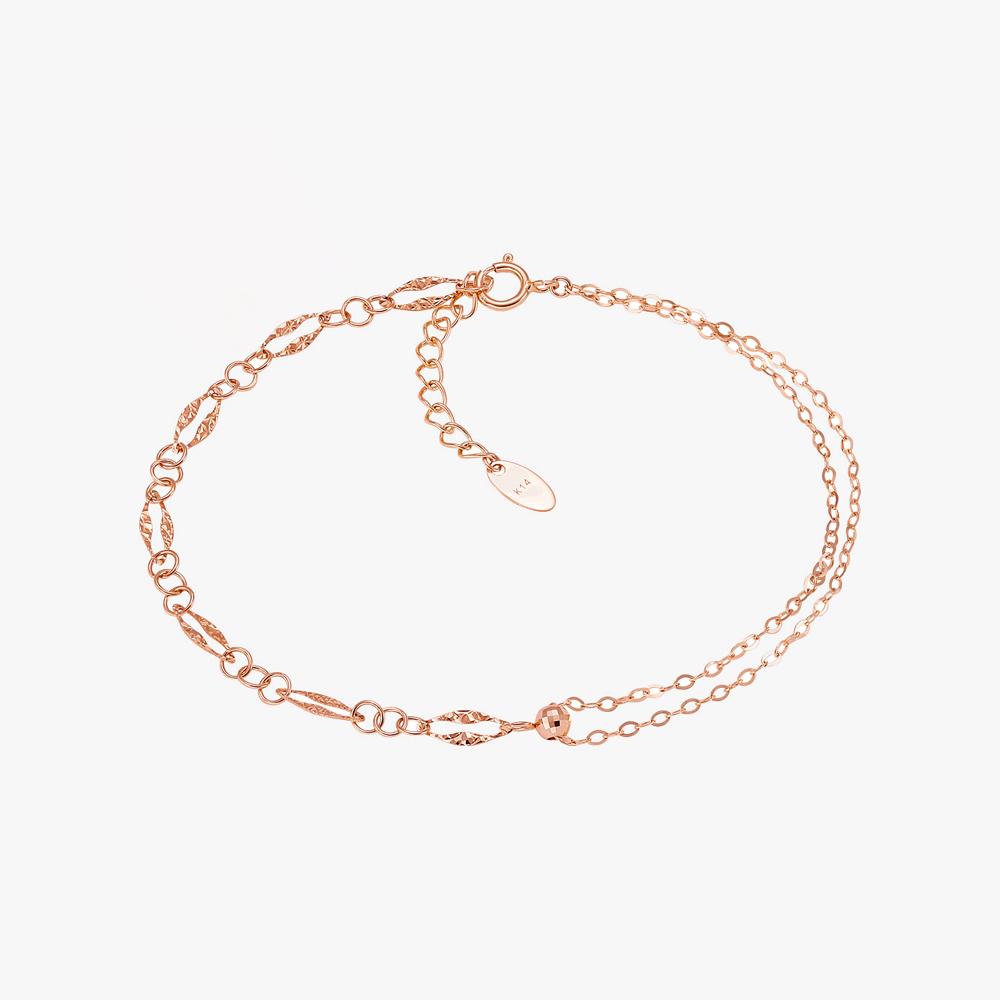 14K 스프링클 하프앤하프 팔찌