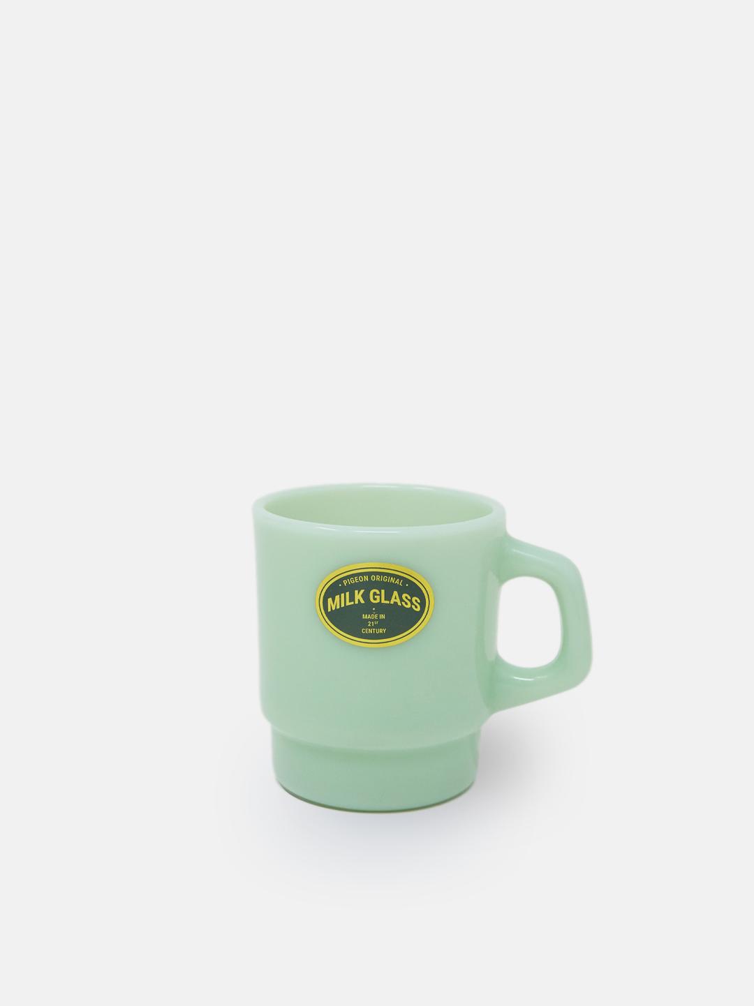 Milk Glass Mug – Green