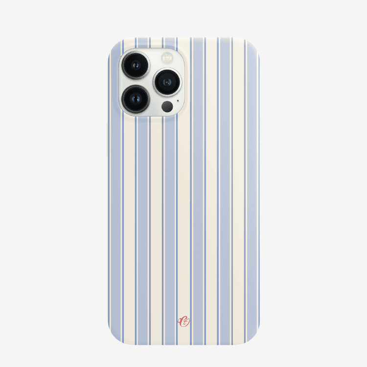 (Hard) Pajama Stripe case - Skyblue