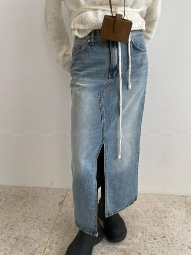 meetme 미트미 데님 트임 스커트