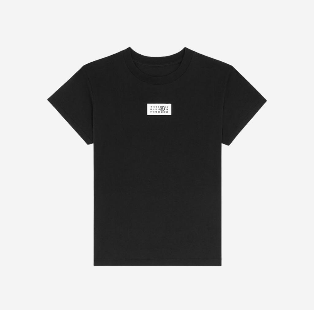 MM6 Maison Margiela Numeric Cotton Jersey T-Shirt Black