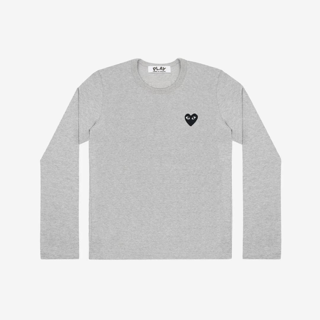 Play Comme des Garcons Black Heart LS T-Shirt Grey