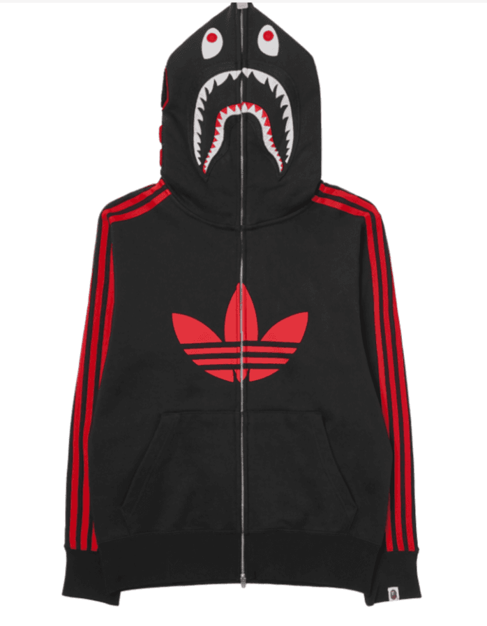 아디다스 x 베이프 얼티밋 샤크 후드 블랙 - KR 사이즈