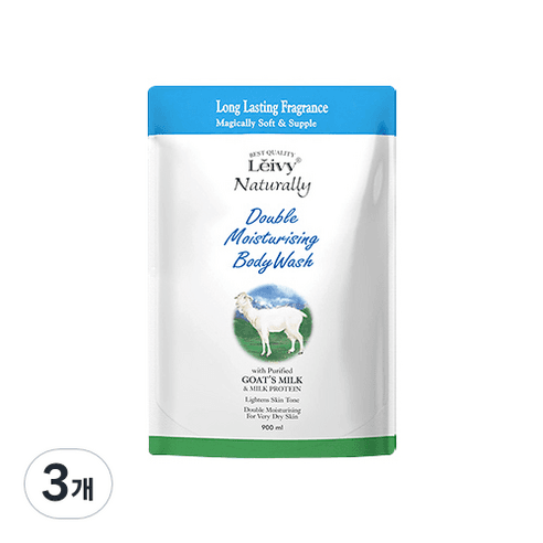 Leivy 산양유 바디워시 리필, 900ml, 3개 - 바디워시 | 쿠팡