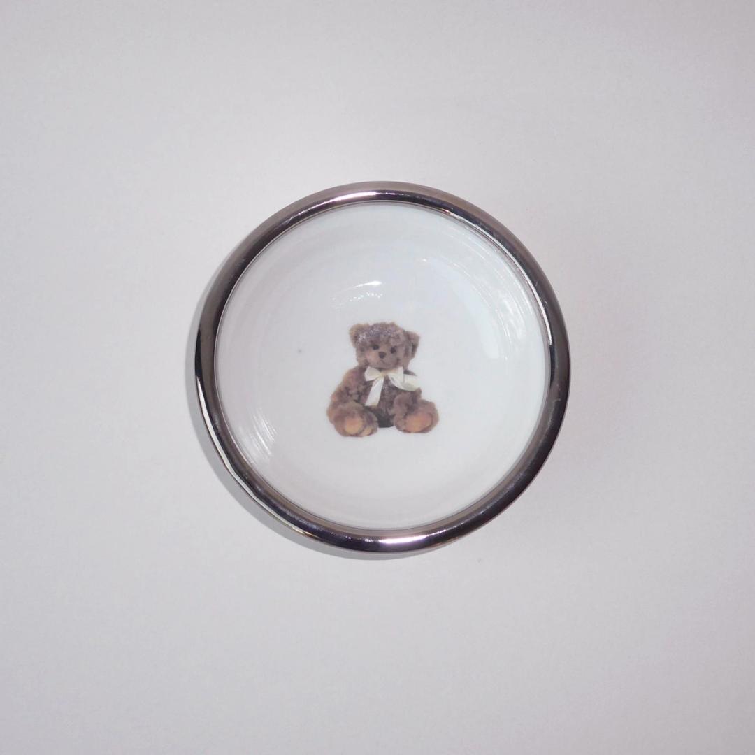 Teddy bear bowl (platinum)
