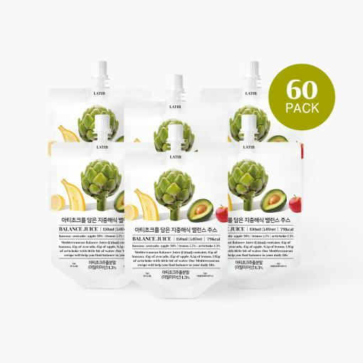 라티브 밸런스주스 아티초크 담은 지중해 클렌즈쥬스 150ml x 60포