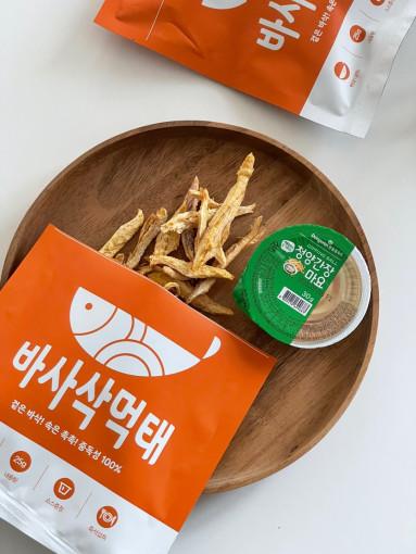 바사삭먹태 술 맥주 마른안주 황태구이 황태채 5봉 : 에스투에이치