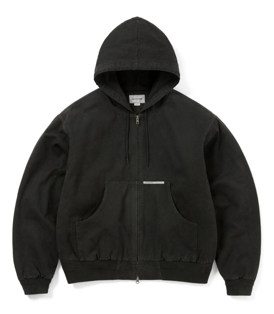 Overdyed Hooded Jacket Black
