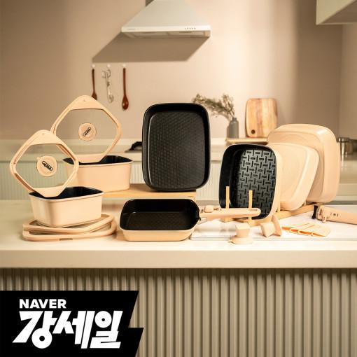 보오글 인덕션 냄비세트 사각팬 계란말이 후라이팬 퍼펙트 세트 (모든열원사용가능)