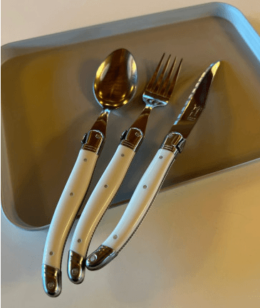 장네론 라귀올 양식기 정품 커트러리 아이보리 3p세트 (스푼/포크/나이프)