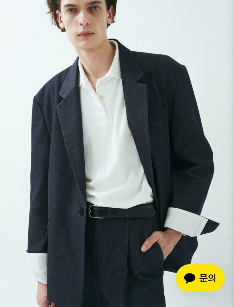 cotton loose-fit jacket denim