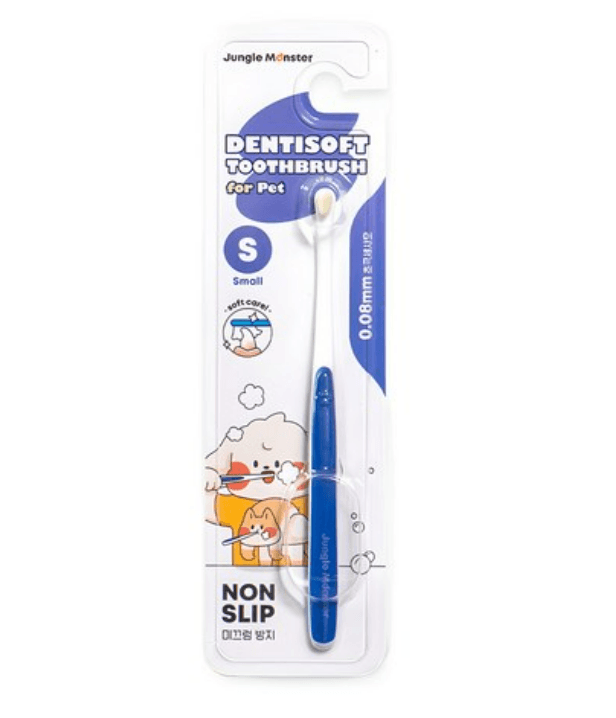 정글몬스터 반려동물 덴티소프트 극세사모 칫솔 초소형, 블루, 1개 - 구강 관리 | 쿠팡
