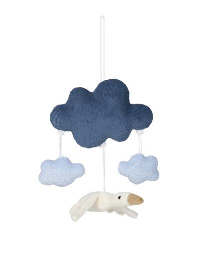 센저- 독일 오가닉 거위 구름 신생아 핸드메이드 모빌 블루