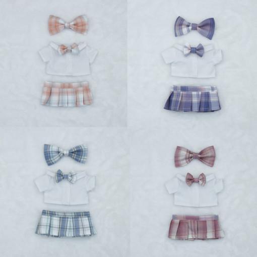 10cm 15cm 20cm 아이돌 솜인형 교복 스쿨룩 셔츠 스커트 무속성인형 의상 옷