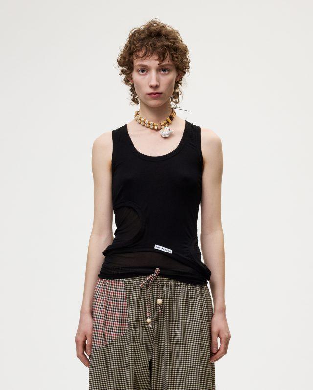 Giesela Sheer Inverse Top black