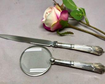 Antique, sterling silver, pistol grip letter opener hallmarked Sheffield 1903. Ideal gift and desk accessory