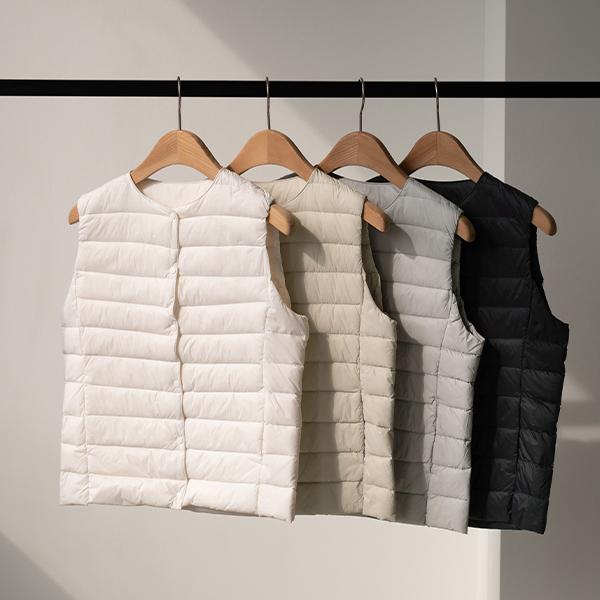 [특가] 덕다운 경량 패딩 조끼