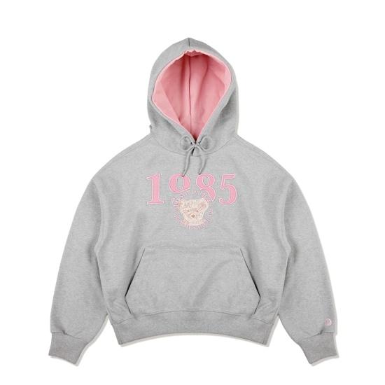 우먼즈 크롭 베어프렌즈 엠보자수 후드 라이트핑크(FCB3TS359W)