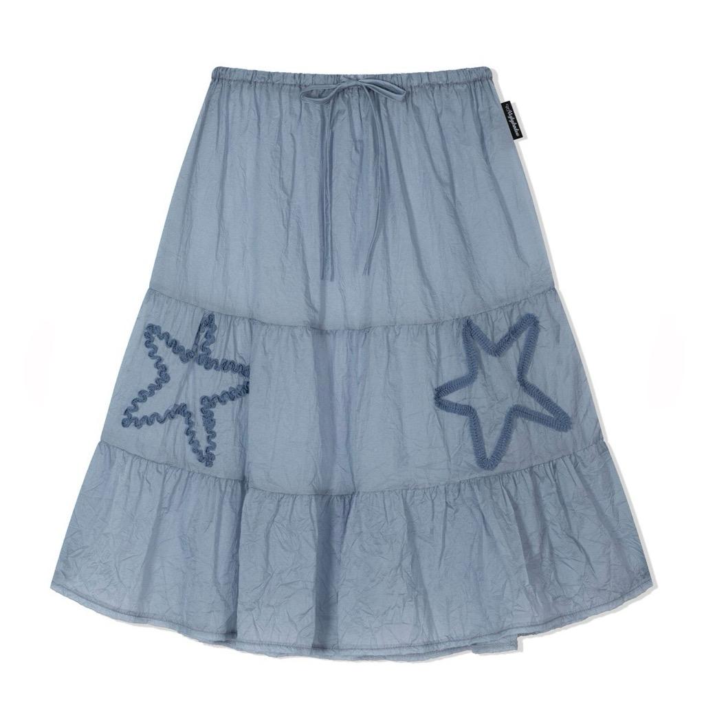 [엔믹스 릴리 착용] STAR SHIRRING SKIRT(BLUE)