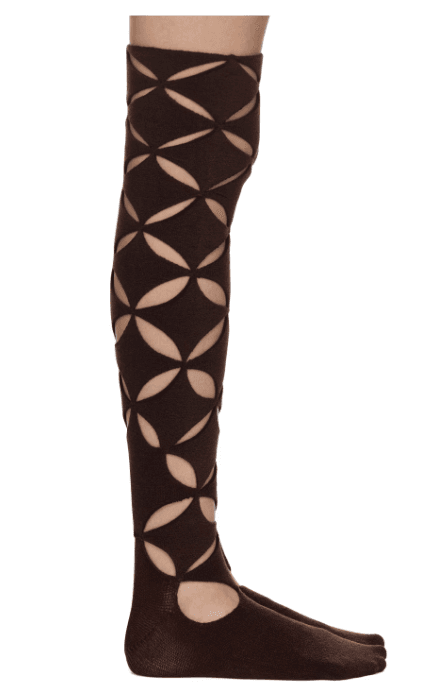 SSENSE 익스클루시브 브라운 아가일 오버 니삭스