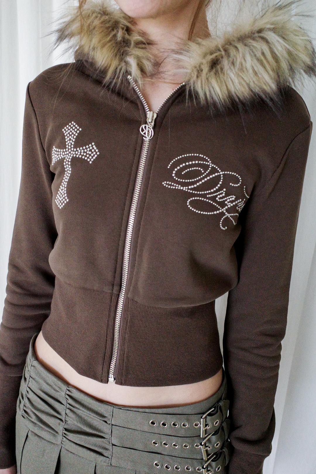 STUD TRIM HOODIE (BK)