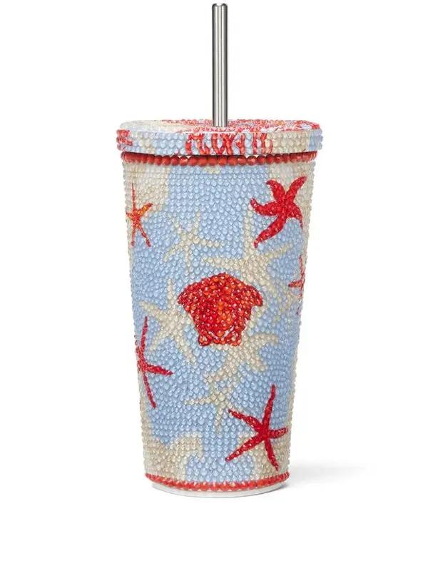 Barocco Sea Crystal-embellished Travel Cup