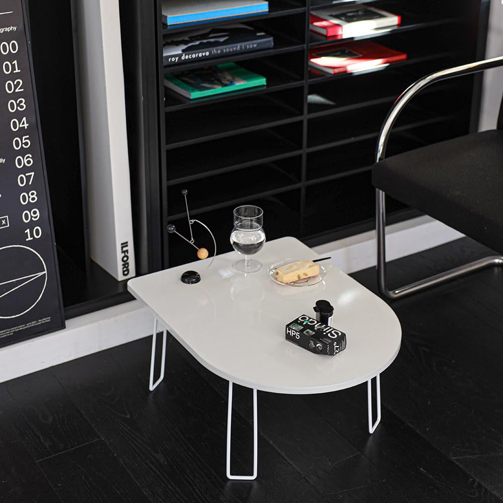 U 반타원 접이식 좌식 테이블 2size