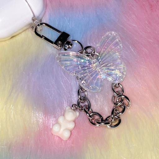 홀로그램 나비 하리보 동글 체인 에어팟 z플립3키링