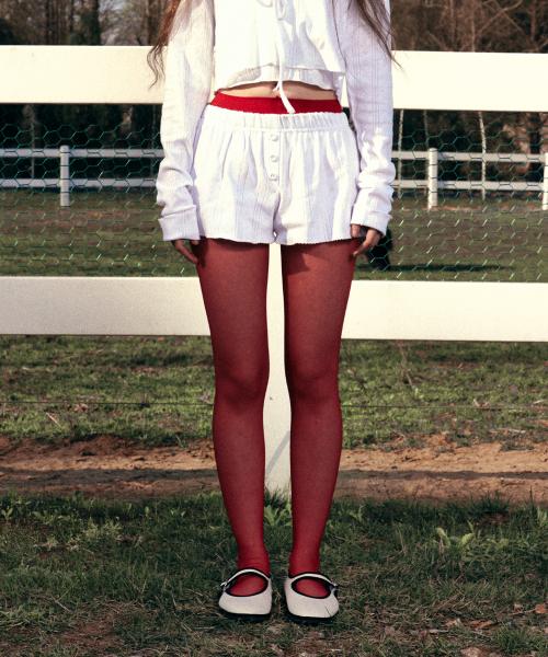 EYELET SHORTS WHITE