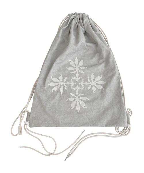 TCM flower logo gym sack (dirty white)