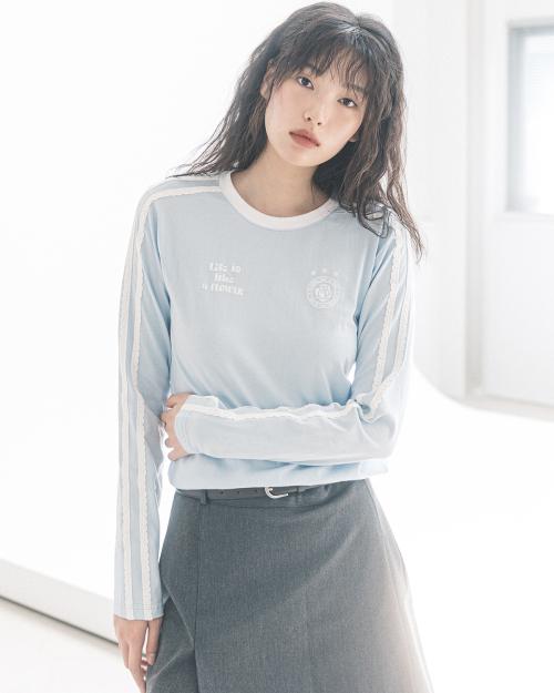 W LLF UNIFORM L/S TEE(SKY BLUE)