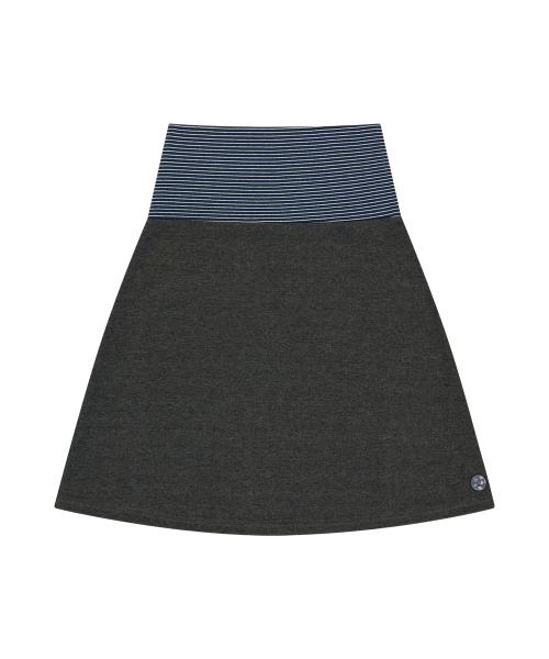 038 STRIPE SKIRT DARK GREY