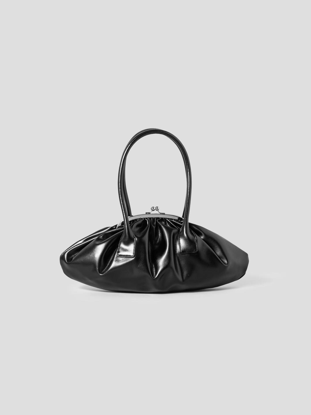 (Women) Clasp Detail Bag - Black