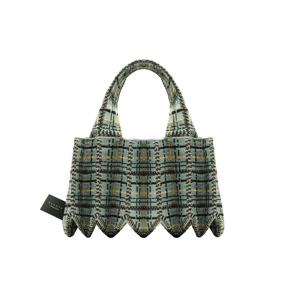 트위드 미니 토트백 피스타치오